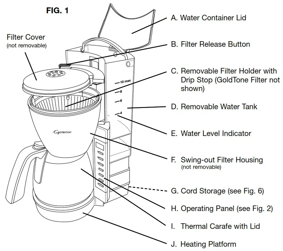 Capresso 10-Cup Programmable Coffee Maker-- Coffee Maker CM300