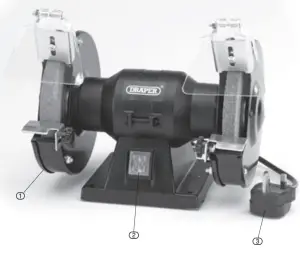 DRAPER 83420 LD150 150mm 150W Bench Grinder - overview