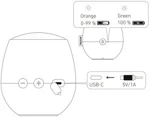 KREAFUNK aJAZZ Elegant Bluetooth Speaker - BATTERY AND CHARGING