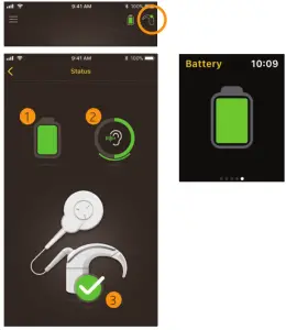 Cochlear Addendum to Nucleus Smart App for iPhone and iPod touch - Status screen