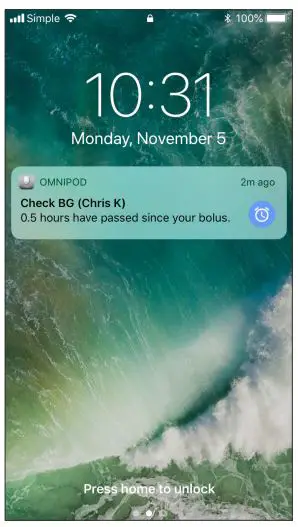 omnipod View App User Guide - Viewing Alerts