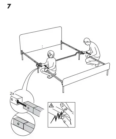 IKEA SLATTUM Upholstered Bed Frame fig7