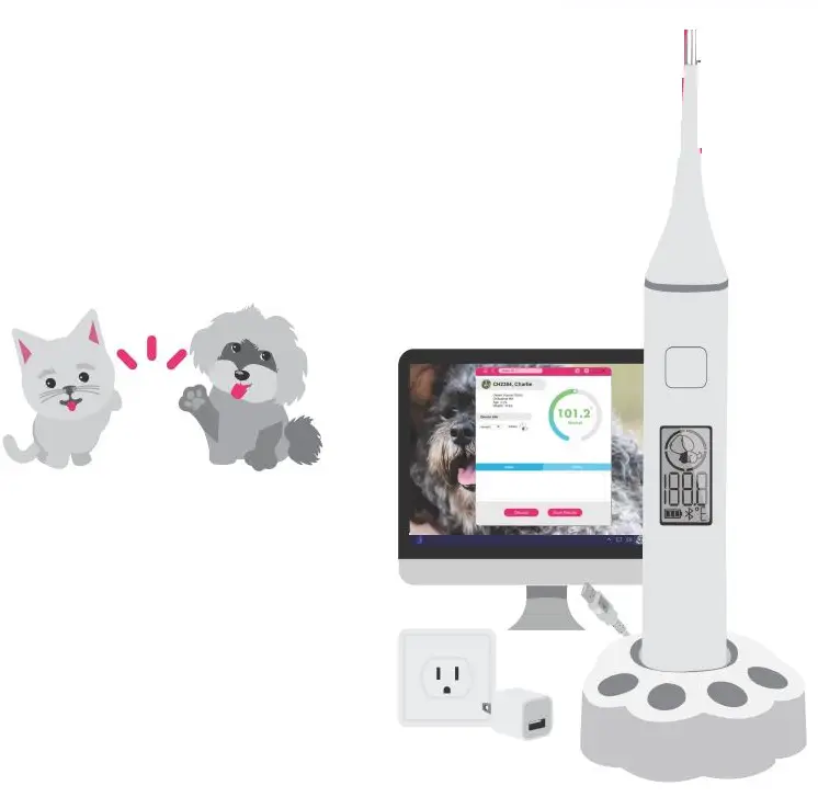 Mella Petcare Mella Pro Smart Underarm Pet Thermometer Instructions - Mella pro bluetooth USB wireless charger