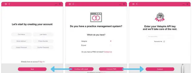 Mella Petcare Mella Pro Smart Underarm Pet Thermometer Instructions - Register and log in to the Mella desktop application account