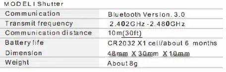 Dongguan Xinvouc Electronic STG-6676-KB Bluetooth Remote Shutter Owner's Manual Fig6