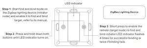 SUNRICHER SR-ZG9001K2-DIM2 ZigBee Wireless Dimmer Switch - Start find and bind
