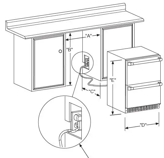 LYNX LN24DWR 24 Inch Stainless Steel Outdoor Two-Drawer Refrigerator fig 9