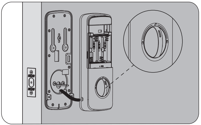 SCHLAGE 381368 Ease S1 Keyless Smart Deadbolt - Install interio