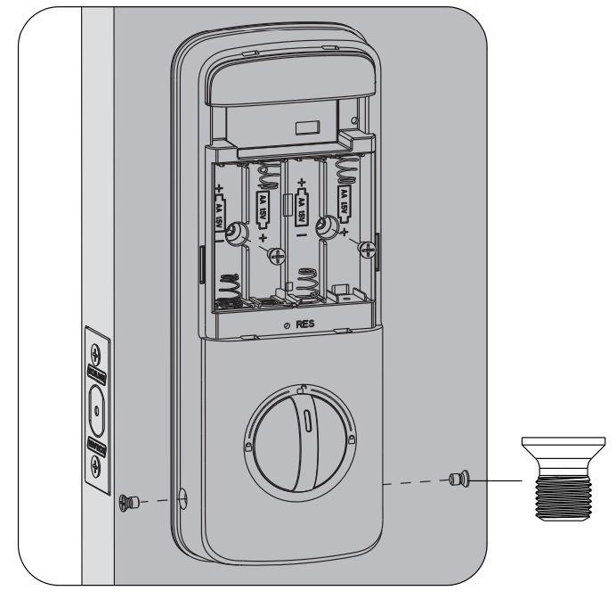 SCHLAGE 381368 Ease S1 Keyless Smart Deadbolt - backup
