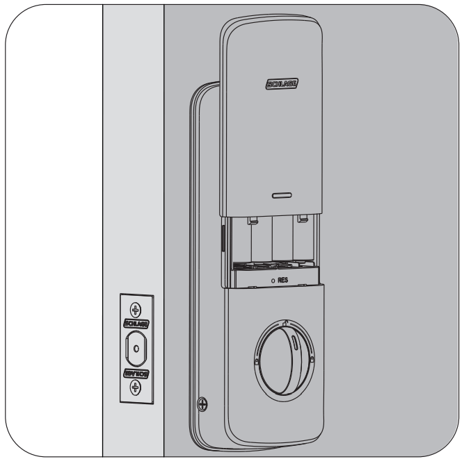SCHLAGE 381368 Ease S1 Keyless Smart Deadbolt - battery