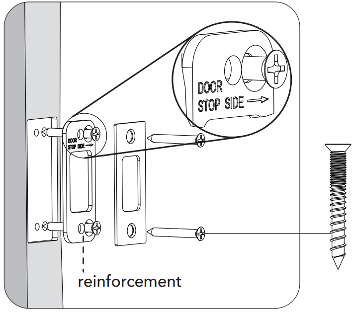 SCHLAGE 381368 Ease S1 Keyless Smart Deadbolt - door jamb+