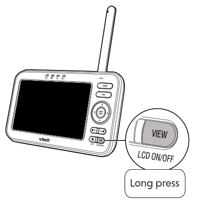 vtech VM5463 Full Color Pan and Tilt Video Monitor - Turn off the screen