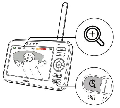 vtech VM5463 Full Color Pan and Tilt Video Monitor - Zoom