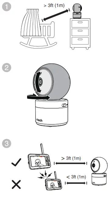 vtech VM5463 Full Color Pan and Tilt Video Monitor - baby monitor3