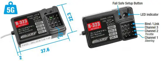 CORALLY Advanced 2.4GHZ Radio Control System -RECEIVER