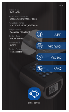 WE LOCK PCB10KEY32 Electronic Smart Lock Fingerprint Passward Bluetooth Lock - app1