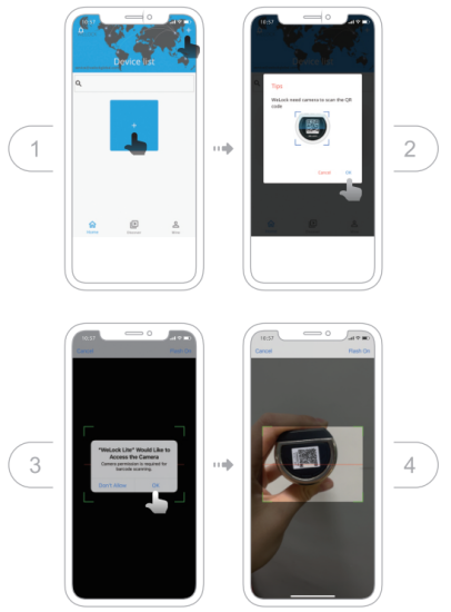 WE LOCK PCB10KEY32 Electronic Smart Lock Fingerprint Passward Bluetooth Lock - app3