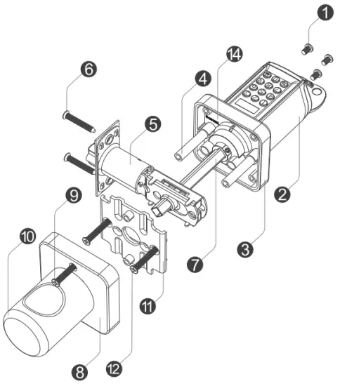 WE LOCK PCB10KEY32 Electronic Smart Lock Fingerprint Passward Bluetooth Lock - part