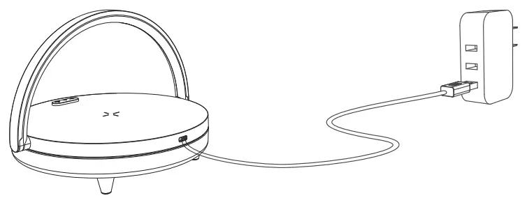 EZVALO LYYD02 Wireless Charger Music Lamp - started