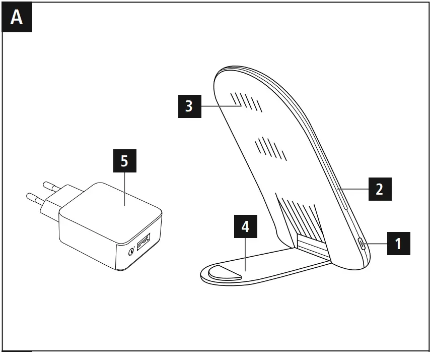 hama 00201689 QI FC15S Wireless Charger Set - fig1