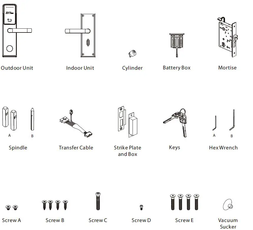 ZKTECO-ZL700-Lock-Body-America-Standard-Mortise-with-5-Latches-1