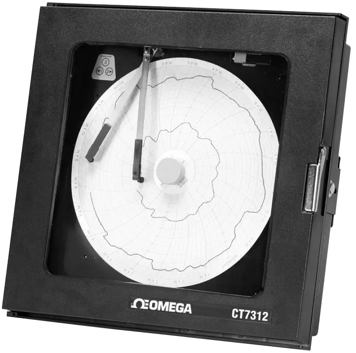 OMEGA CT7300 Series 2 Pen Circle Chart Recorder-