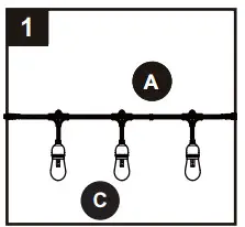 Gateway Plastic Hardware Lighting J56963 Wi-Fi Application 24ft String Lights - INSTRUCTIONS 1