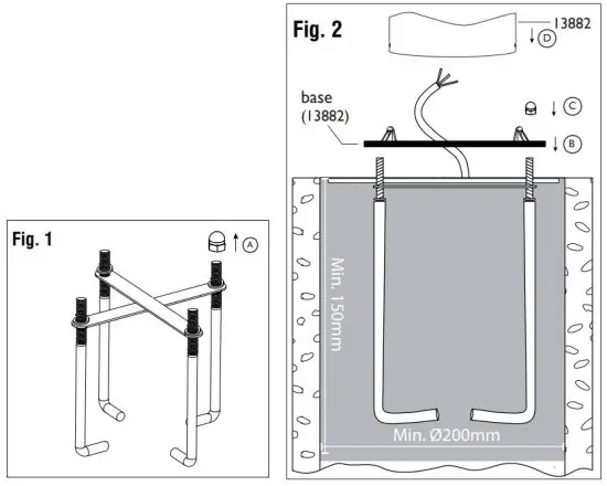saxby lighting 13822 Zone Bollard - Installation 1