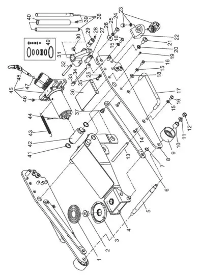 Clarke CTJ2500QLGB 2.5 Tonne Trolley Jack - GENERAL ASSEMBLY