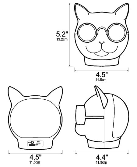 skullspeaker Purrefect Speaker Unique Cat - Speaker