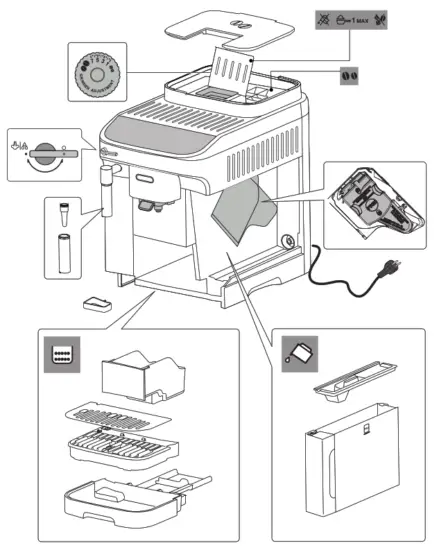 DeLonghi FEB2931SB Magnifica EVO Automatic Espresso Machine - Fig