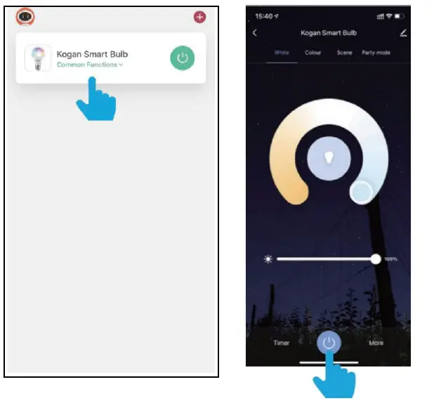 kogan KAE27CWWT1A Smarterhome 9W Cool and Warm White Smart Bulb fig 14