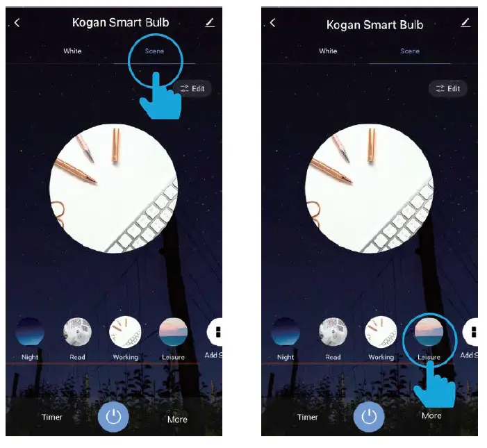kogan KAE27CWWT1A Smarterhome 9W Cool and Warm White Smart Bulb fig 16
