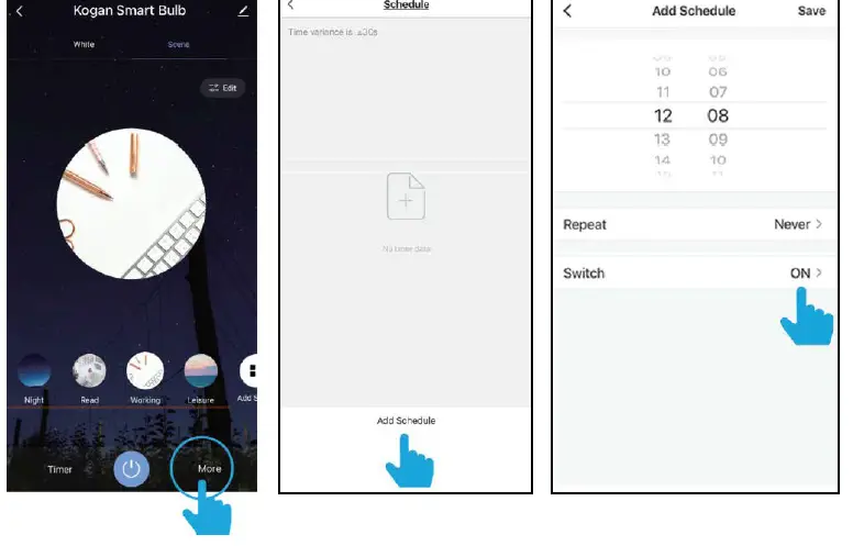 kogan KAE27CWWT1A Smarterhome 9W Cool and Warm White Smart Bulb fig 17