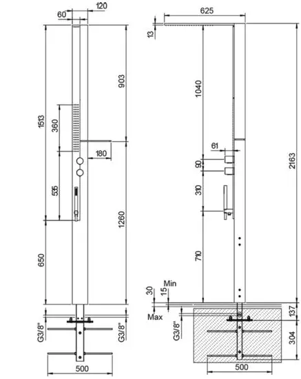 FANTINI H101 Milanoslim Outdoor Column Shower - Shower column 2