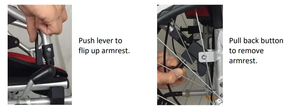 LIFE LINE 4050 Aluminium Light Weight Recliner Wheelchair - BRAKES & ARMREST 2