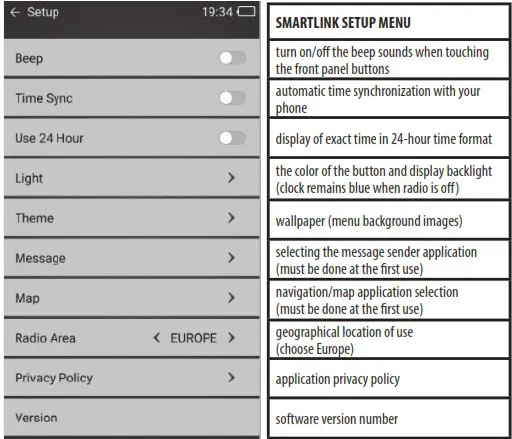 SOMOGYI VB 8000 Smart Car Radio Android apps - UPOTREBA MOBILNE APLIKACIJE