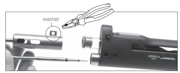 JBC DR560 A Desoldering Iron - Changing 4