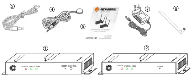 J TECH DIGITAL JTD 611V3 Wireless HDMI Extender - fig