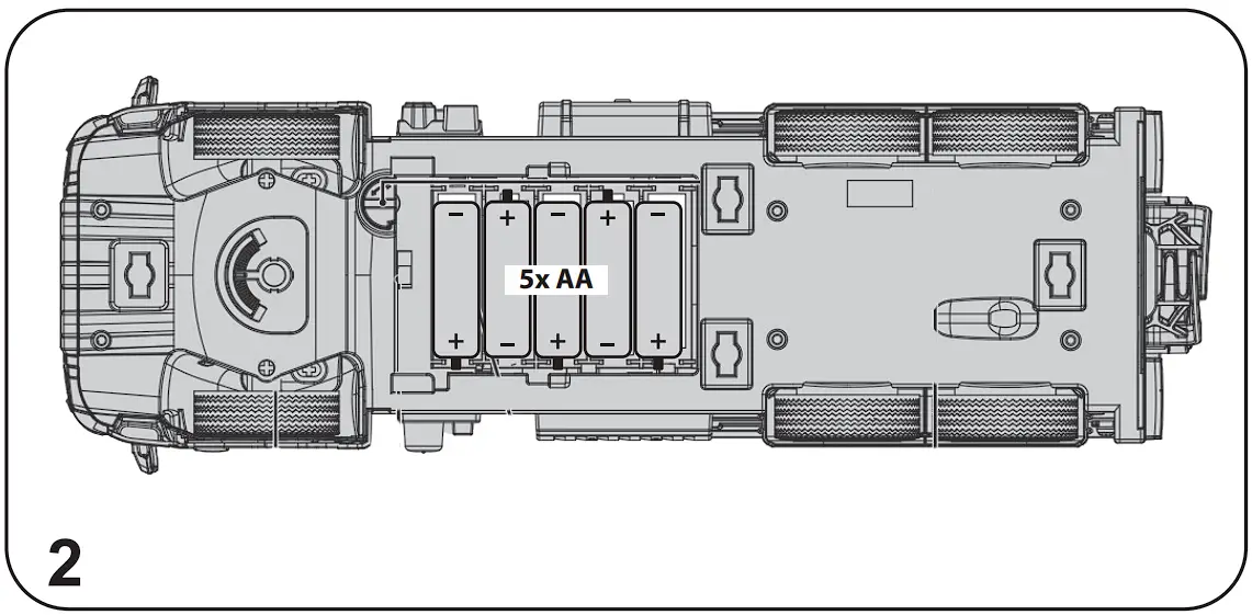 405214 Loading Crane Mercedes-Benz Arocs Insert the batteries