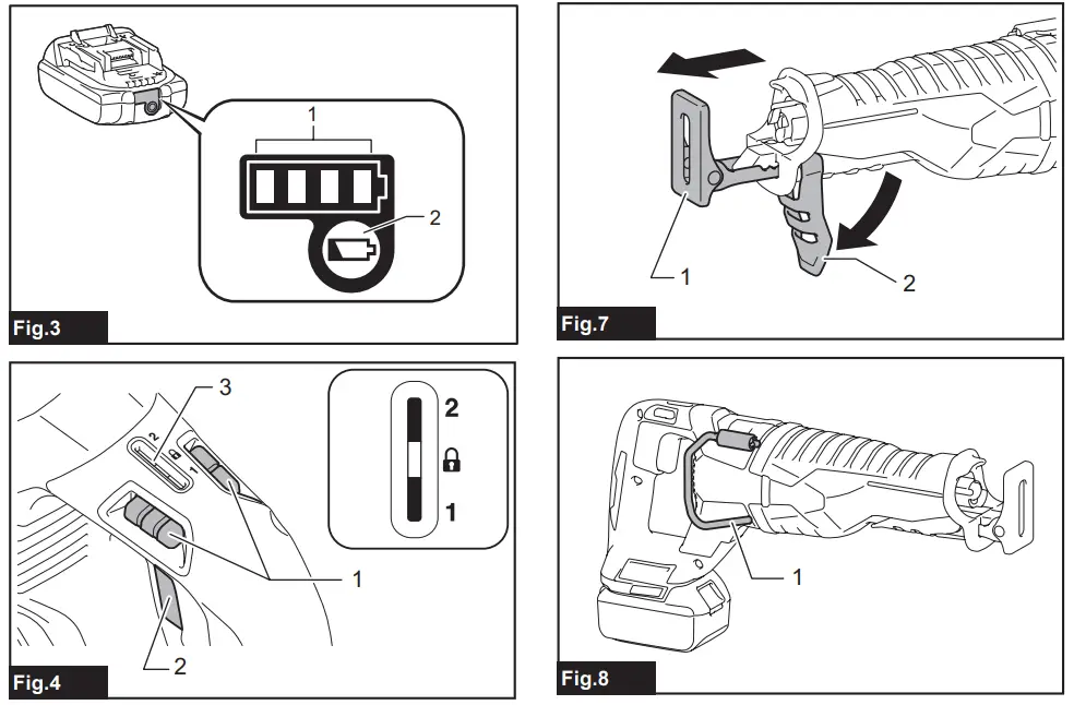 makita DJR187 Cordless Recipro Saw - fig2