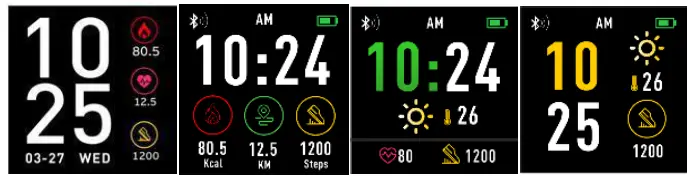 DENVER SW-161 Smartwatch - Watch face screen