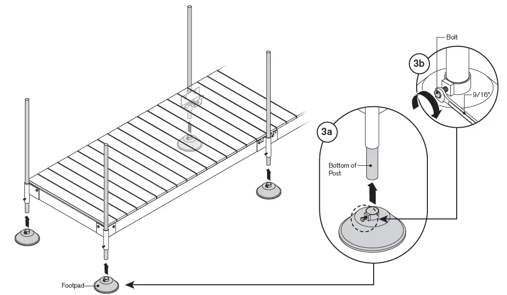 Tommy Docks 12' T-Style Cedar Complete Dock fig 12