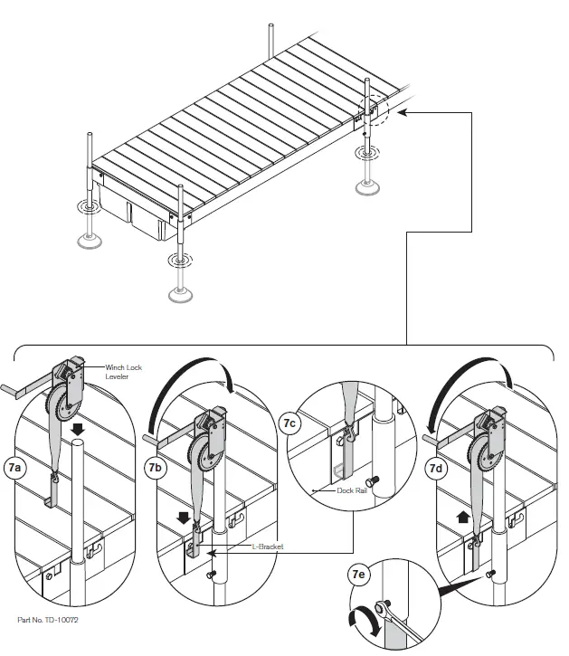Tommy Docks 12' T-Style Cedar Complete Dock fig 16