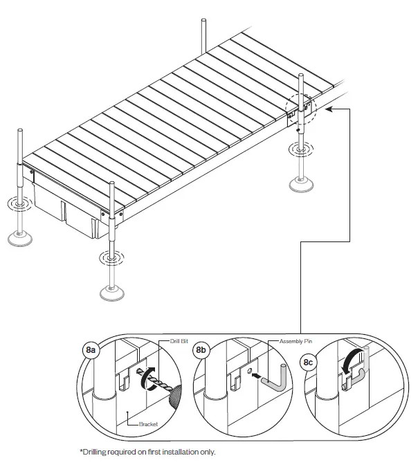 Tommy Docks 12' T-Style Cedar Complete Dock fig 17