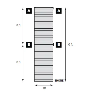 Tommy Docks 12' T-Style Cedar Complete Dock fig 19