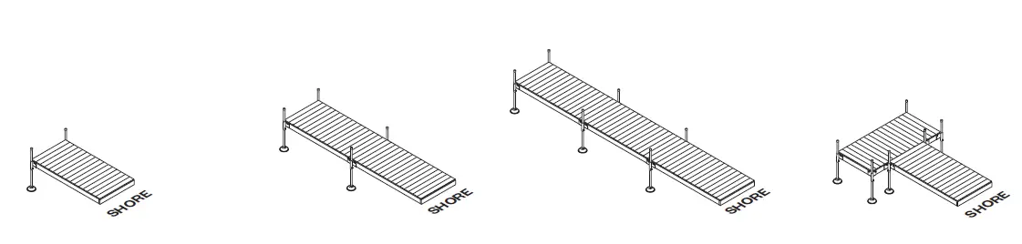 Tommy Docks 12' T-Style Cedar Complete Dock fig 5