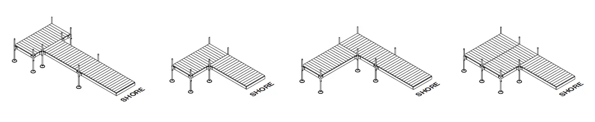 Tommy Docks 12' T-Style Cedar Complete Dock fig 6