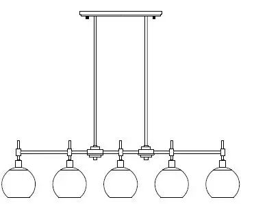 Hunter 2612244 Xidane Five Light Linear Chandelier Instruction Manual Hunter 2612244 Xidane Five Light Linear Chandelier Instruction Manual