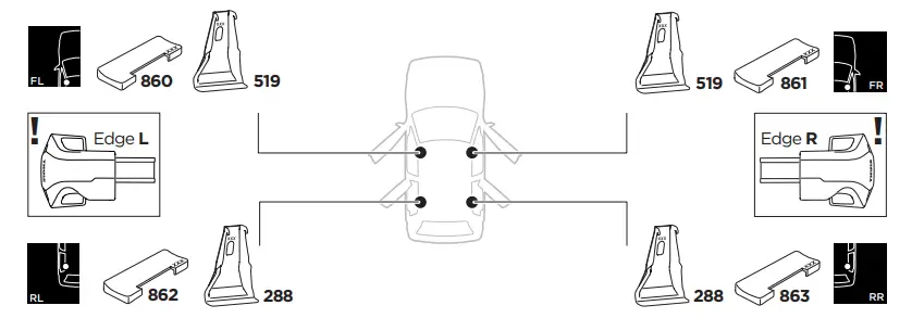 THULE-145308-Roof-Rack-System-Fit Kits-FIG-2